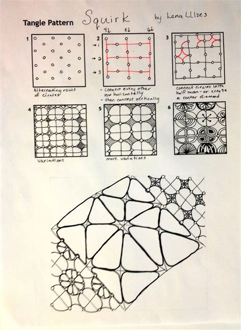 Squirk tangle step out | Zentangle patterns, Doodle patterns, Tangle ...