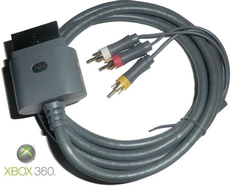 Genuine Microsoft Xbox 360 Standard AV Cable Composite RCA Audio Video