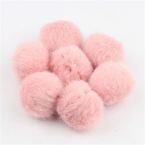 Bricolage Pompon 35mm Grande Fausse Loutre Fourrure Boule Pom Pom