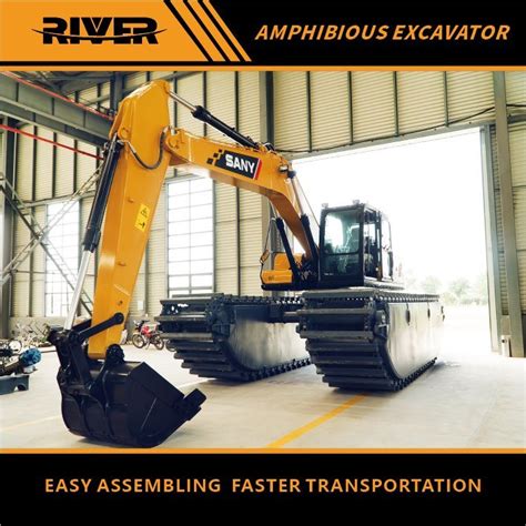 River High Efficient Amphibious Excavator With Sany Cabin Upper