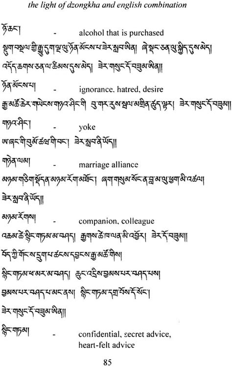 The Light of Dzongkha and English Combination