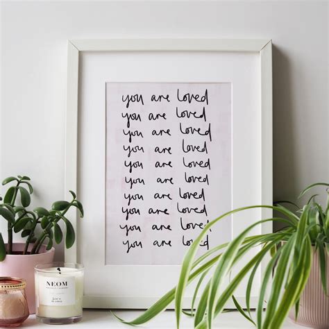 You Are Loved Hand Lettered Print Sweetlove Press Personalised