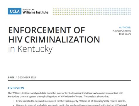 Kentucky The Center For Hiv Law And Policy