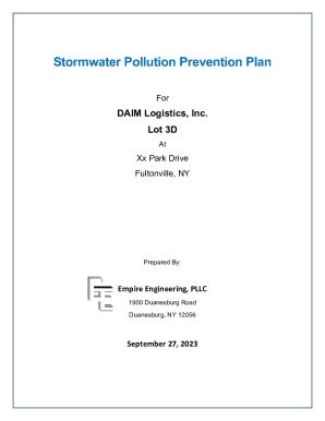 Fillable Online Preliminary Stormwater Pollution Prevention Fax