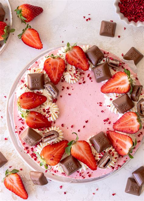 Erdbeer K Sekuchen Mit Schoko Keksboden Ohne Backen Emma S