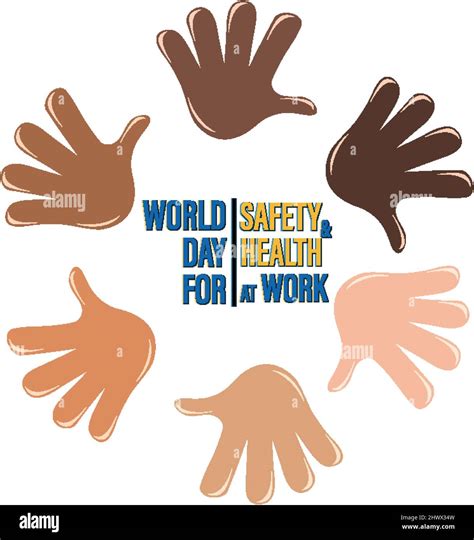 Poster Design For World Day For Safety Health At Work Illustration