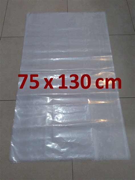 Jual Kantong Plastik Bening Besar 75x130 Cm Pe Tebal Kantong Sampah