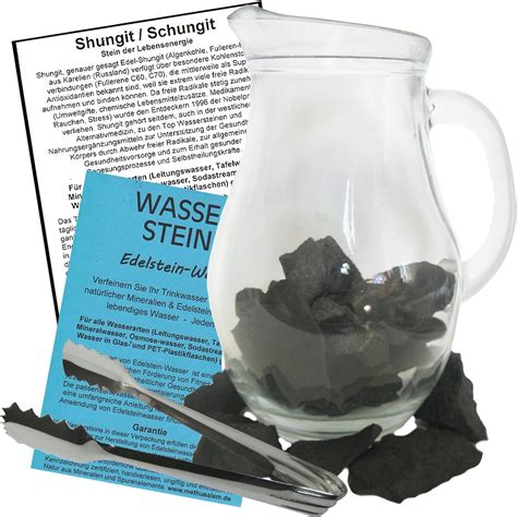 Schungit Shungite Wassersteine F R Edelsteinwasser G Edelsteine