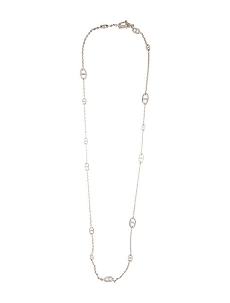 Herm S Farandole Long Necklace Sterling Silver Station Necklaces