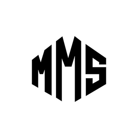 Le Logo Mms En Forme De Lettre Avec Forme De Polygone Mms Design De