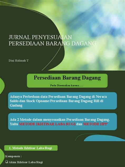 Jurnal Penyesuaian Persediaan Barang Dagang | PDF