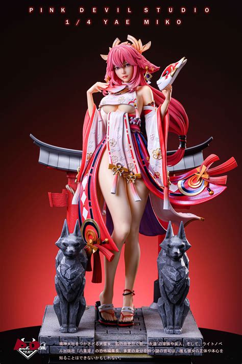 Scale Yae Miko Genshin Impact Resin Statue Pd Studio In Stock