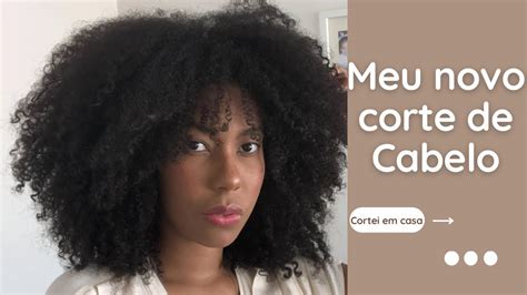 Como Cortar Seu Cabelo Crespo Em Casa Corte Em Camada E Franja