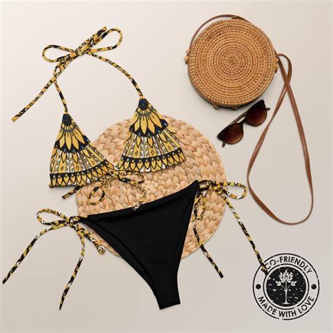 Rosette String Bikini Eco Friendly Swimwear Mix And Match Sizes 2XS