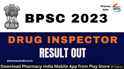 Bihar Public Service Commission Bpsc Drug Inspector Result Out