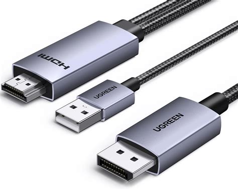 Ugreen Active Hdmi To Displayport Cable With Usb Powered 4k