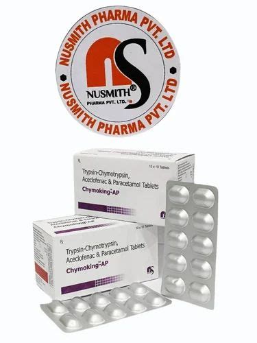 Trypsin Chymotrypsin Armour Units Aceclofenac Paracetamol For Hospital