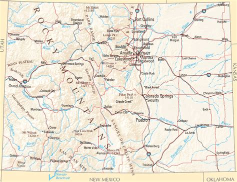 Colorado Highway Map Free Printable Maps