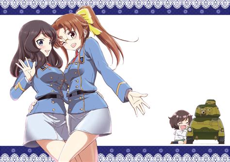 Akiyama Yukari Eclair And Fondue Girls Und Panzer And 1 More Drawn