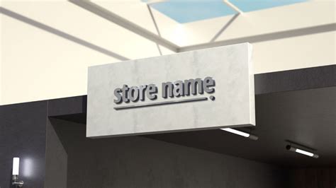 Modern Shop Facade Logo Sign Mockup Free Psd Psfiles