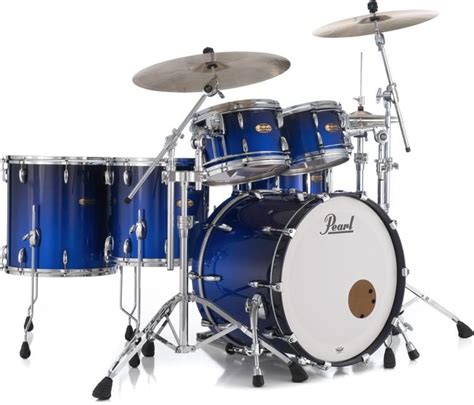 Pearl Masters Maple Pure Piece Shell Pack Bundle Kobalt Blue Fade