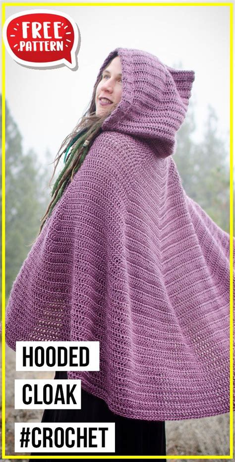 Crochet Hooded Cloak Free Pattern Crochet Poncho Free Pattern