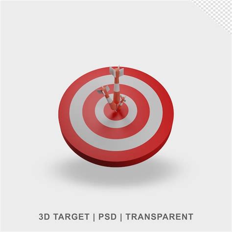 Dardo De Alvo 3D Transparente Sem Fundo PSD Premium