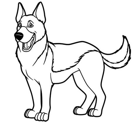 Happy German Shepherd Coloring Page Free Printable Coloring Pages For