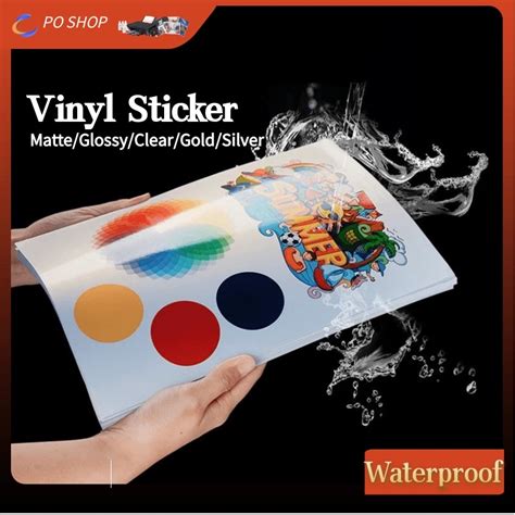 Vinyl Sticker Paper Printable Sticker Paper Waterproof For Inkjet