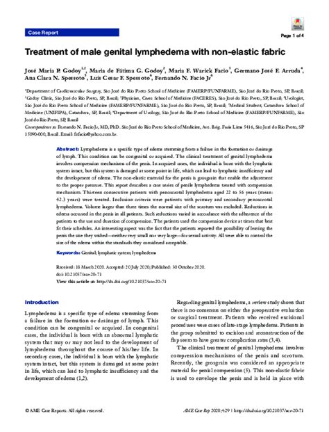 (PDF) Treatment of male genital lymphedema with non-elastic fabric ...