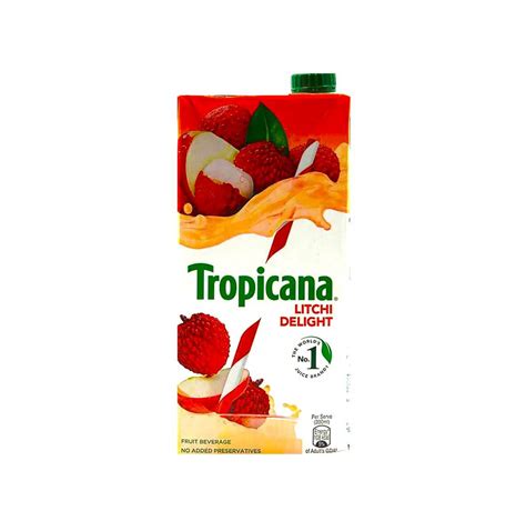 Tropicana Litchi Delight Juice 1 Litre Tetra Pack Carrydor