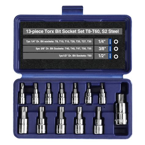 Buy Workpro Piece Torx Bit Socket Set T T And