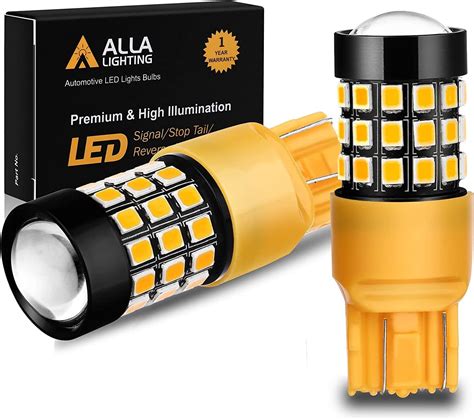 Alla Lighting Newly Upgraded T20 7440 7443 LED Turn Signal Light Bulbs