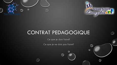 Contrat Pedagogique Ce Que Je Dois Faire Ce Que Je Ne Dois Pas Faire