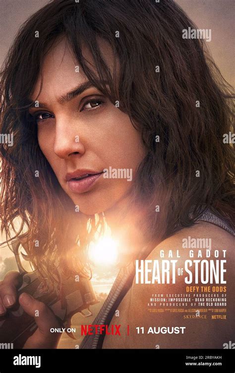 Heart of Stone poster Gal Gadot Stock Photo - Alamy