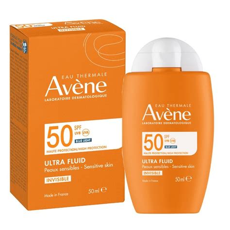 Avène Fluide solaire invisible SPF 50 Visage et cou Peau sensible