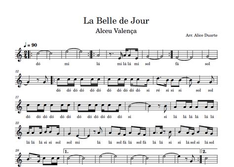 La Belle de Jour Alceu Valença Partitura Facilitada em Dó Maior