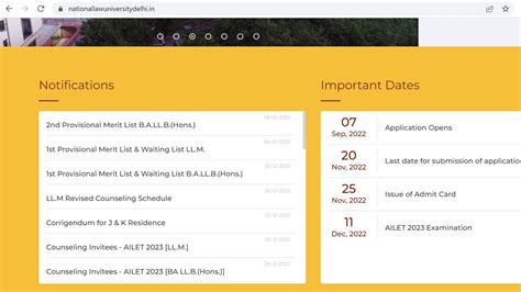 Ailet Provisional Merit List Out For Ba Llb Llm Programmes Get