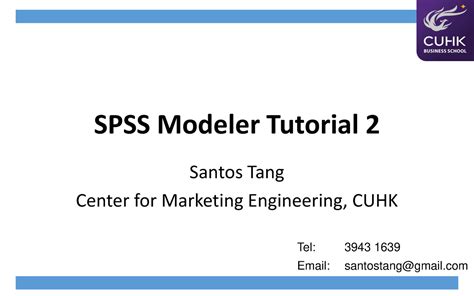 SPSS Modeler Tutorial 2 - Data Standardization 2. Market Basket Analysis 3. Linear Regression 4 ...