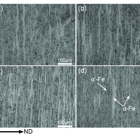 Optical Micrographs Showing Microstructure Of Various Samples Along