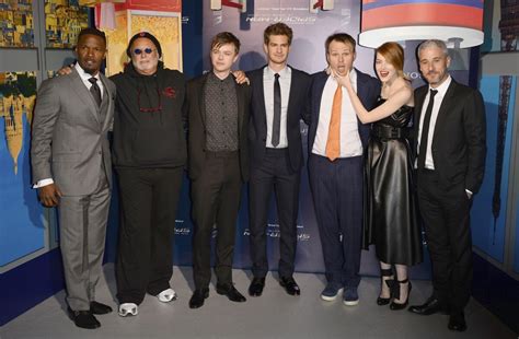 Photo Jamie Foxx Avi Arad Dane Dehaan Andrew Garfield Marc Webb