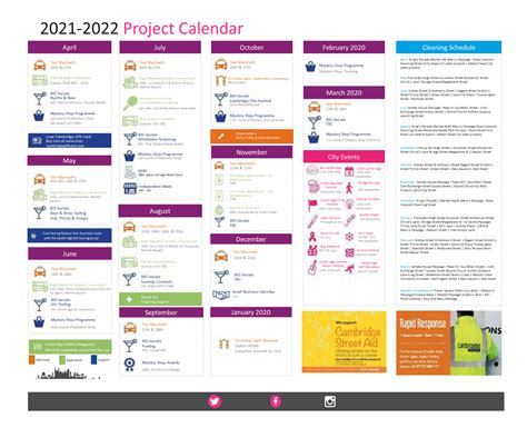 Project Calendar Templates Edrawmax Free Editable