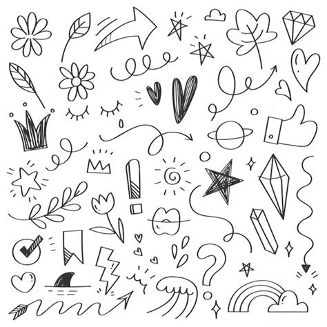 Hand Drawn Cute Abstract Doodles Amazing Quality Very Cute Doodles