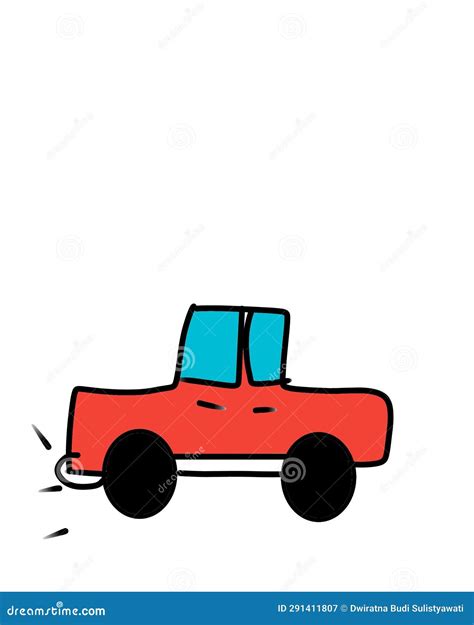 Red Car Illustration stock illustration. Illustration of digital ...