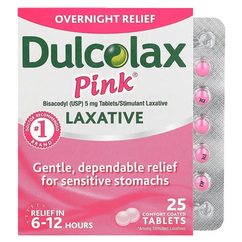 Dulcolax Pink Laxative 5 Mg 25 Comfort Coated Tablets