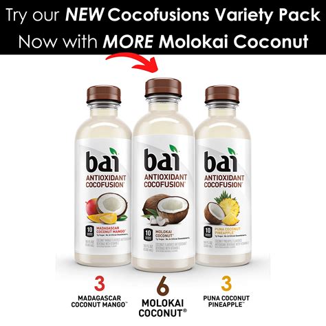 Snapklik.com : Bai Coconut Flavored Water, Cocofusions Variety Pack II ...