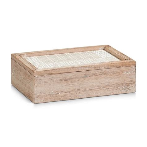 Boite De Rangement Decorative En Bois 9 Compartiments Zeller 15114