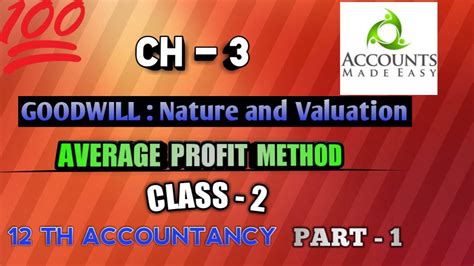 2 II Average Profit Method II Chapter 3 II Goodwill Nature And