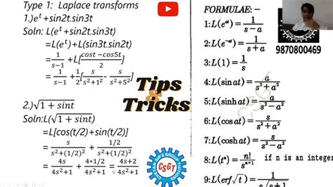 Laplace Transform Engineering Mathematics⚡type I Sums⚡ Laplacetransform Engineeringmaths Csgt