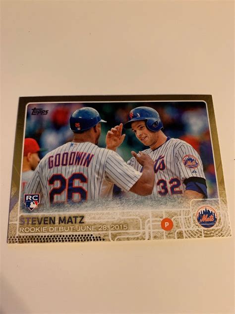 Topps Update Gold Us Steven Matz New York Mets Rookie Card